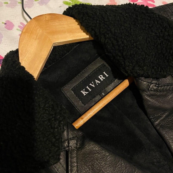 Kivari Leather Shearling Moto Jacket - Picture 3 of 9